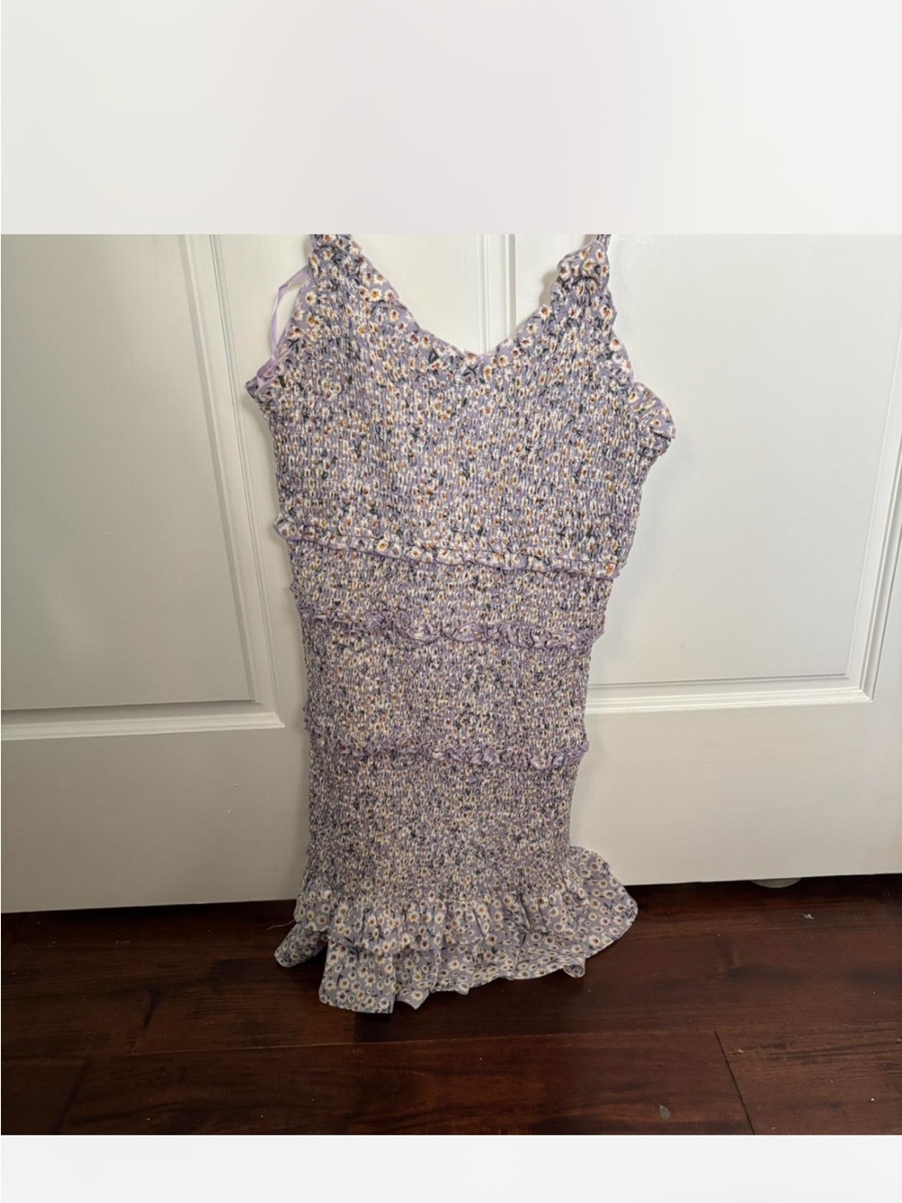 Lilac Floral Smocked Girls' Dress